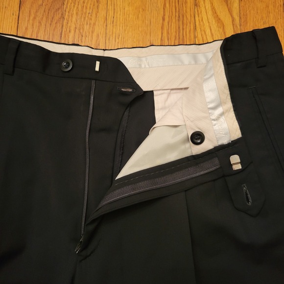 Brioni Sport Black Wool Pleated Dress Pants 36x32.5 Italy Preppy Business Classy - Picture 8 of 11